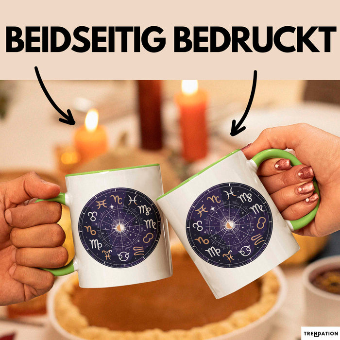 Astrologe Tasse Geschenkidee für Sternzeichen Fans Grün Trendation