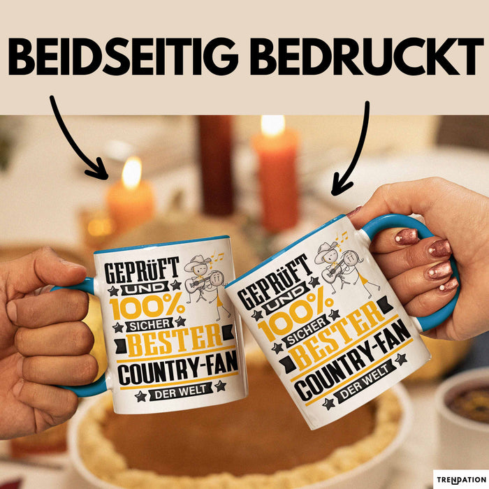 Country-Fan Geschenk Lustiger Spruch für Country-Fan Geschenkidee Bester Country-Fan Der Welt Blau Trendation