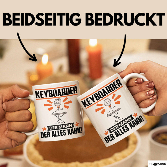 Keyboarder Tasse Geschenk für Keyboarder Der Mann Der Alles Kann Geschenkidee zum Geburtstag Weiß Trendation