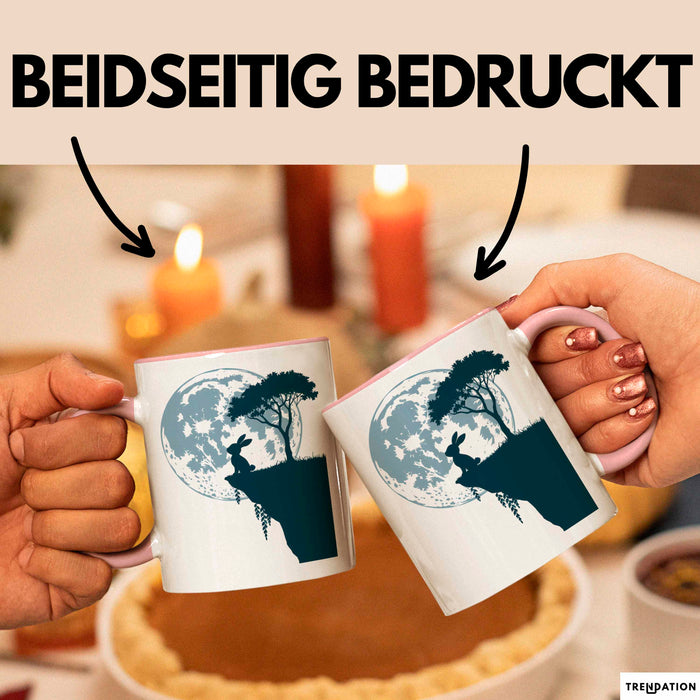 Kaninchen Hase Tierliebhaber Tasse Geschenk Lustige Geschenkidee Spruch Rosa Trendation
