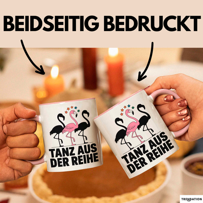 Flamingo Tier Tasse Geschenk Lustige Geschenkidee Spruch Tanz Aus Der Reihe Rosa Trendation