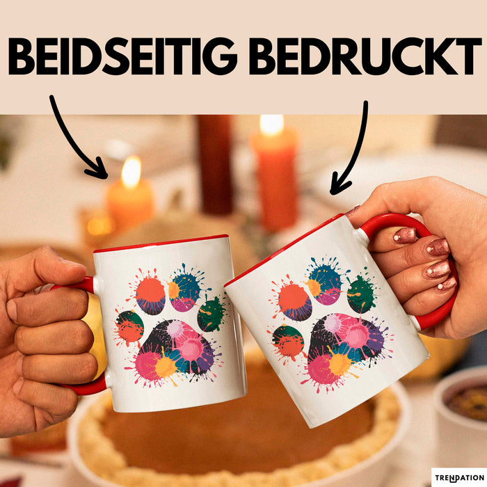 Hund Tierliebhaber Tasse Geschenk Lustige Geschenkidee Spruch Rot Trendation