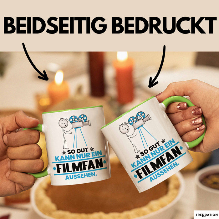 Filmfan Geschenk Tasse So Gut Kann Nur Ein Filmfan Aussehen Geschenkidee Kaffee-Becher Grün Trendation