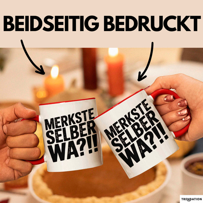 Deutschland Berlin Tasse Geschenk Lustige Geschenkidee Spruch Merkste Selber Wa Rot Trendation
