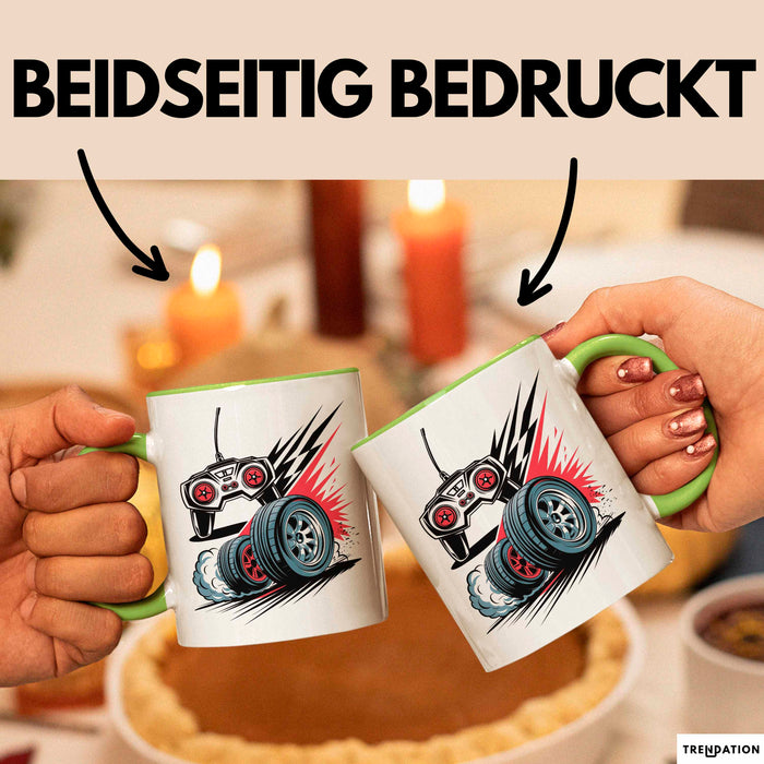 RC Car Fahrer Tasse Geschenkidee Fernsteuerungsauto Fan Geschenkidee Lustig Grün Trendation