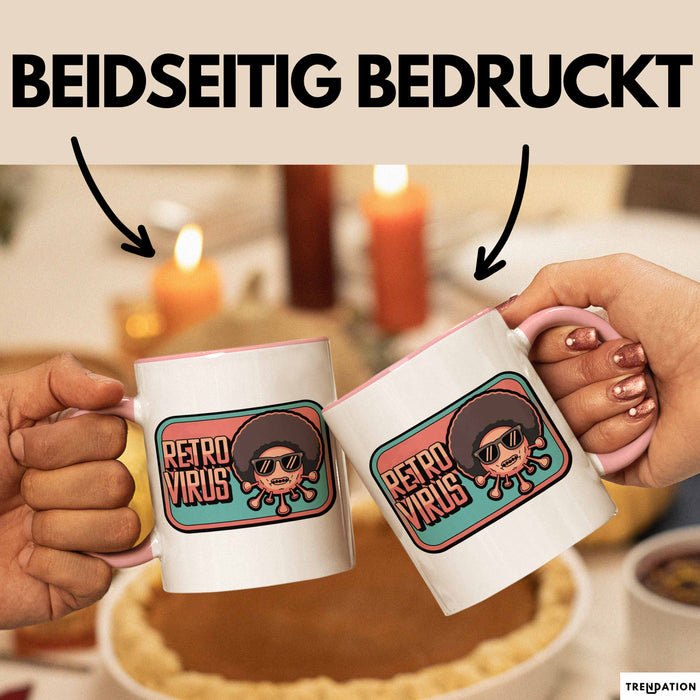 Computerprogrammierer Softwareingenieur Tasse Geschenk Lustige Geschenkidee Spruch Retro Virus Rosa Trendation