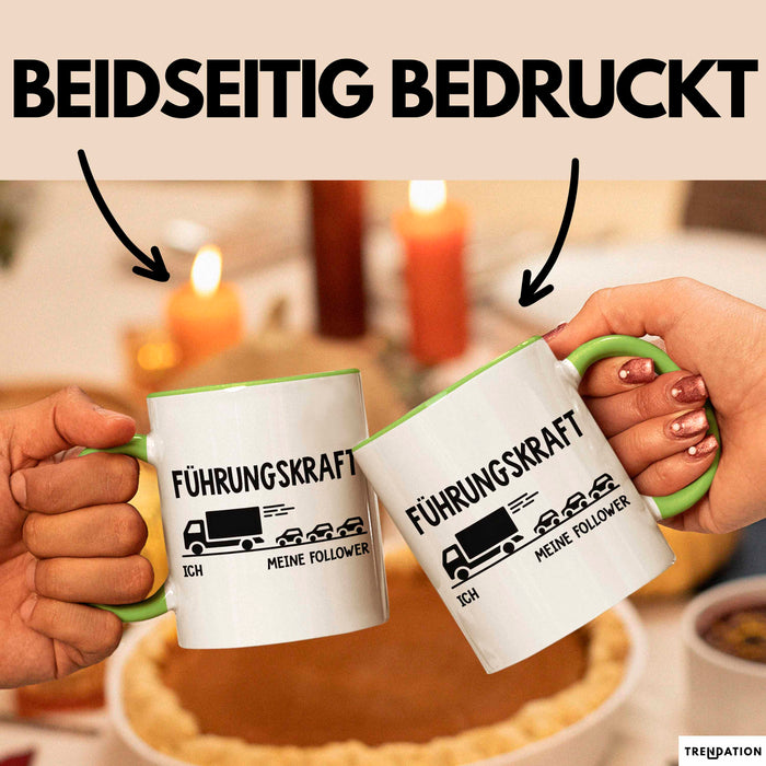 Lkw Fahrer Trucker Tasse Geschenk Lustige Geschenkidee Spruch Führungskraft Grün Trendation