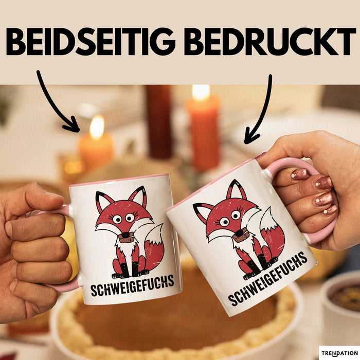 Kindergartenlehrer Wertschätzung Tasse Geschenk Lustige Geschenkidee Spruch Schweigefuchs Rosa Trendation