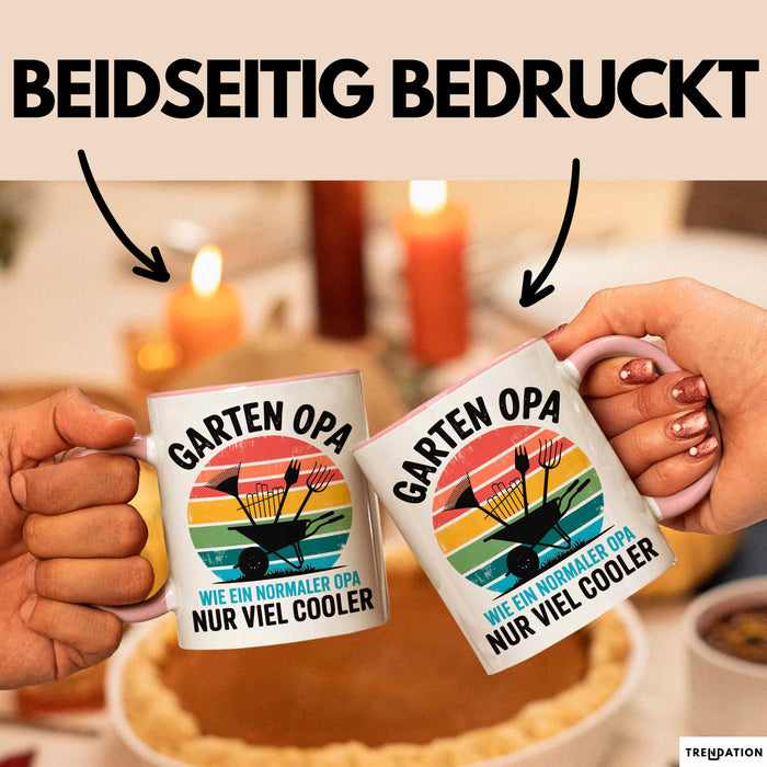 Garten Pflanzen Gärtner Tasse Geschenk Lustige Geschenkidee Spruch Garten Opa Wie Ein Normaler Opa Nur Viel Cooler Rosa Trendation