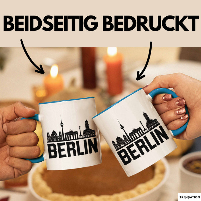 Berlin Tasse Geschenk Stadt Deutschland Hauptstadt Becher Blau Trendation