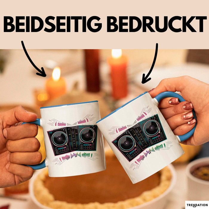 DJ Tasse Geschenkidee für Musikmixer Fans Blau Trendation