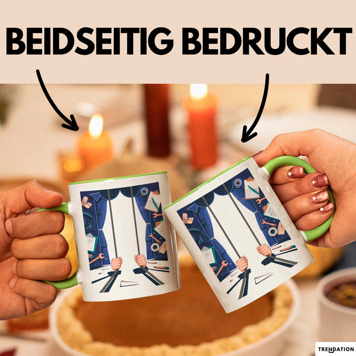Bühnenarbeiter Tasse Geschenk Lustige Geschenkidee Spruch Für Backstage Crew Grün Trendation