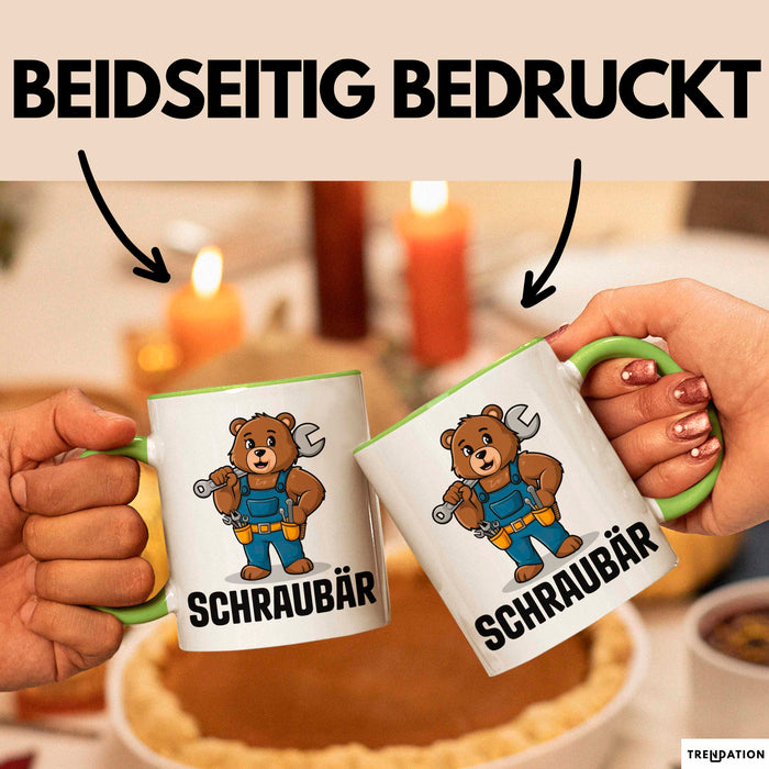 Auto Kfz Mechaniker Tasse Geschenk Lustige Geschenkidee Spruch Schraubar Grün Trendation