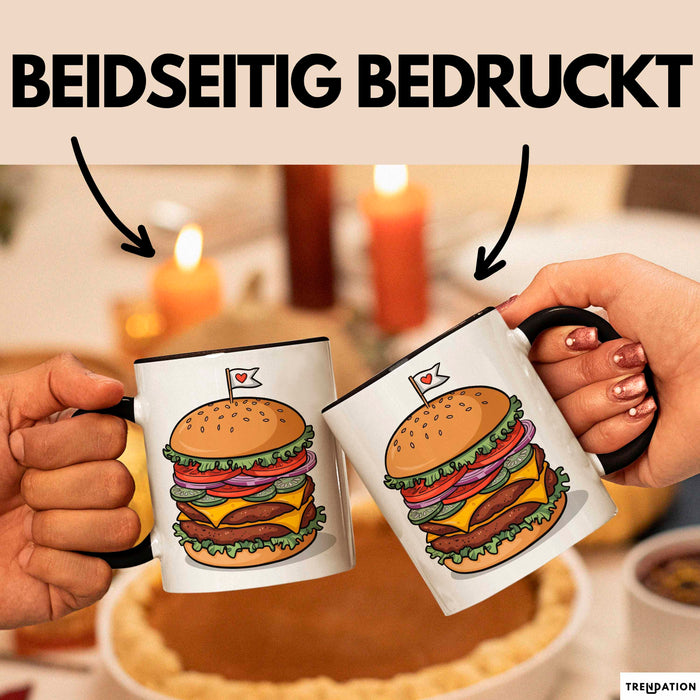Burger Fan Tasse Geschenkidee für Grillmeister Trendation