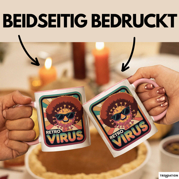 Computerprogrammierer Softwareingenieur Tasse Geschenk Lustige Geschenkidee Spruch Retro Virus Rosa Trendation