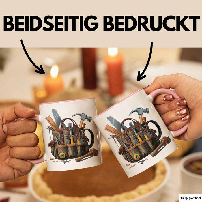 Zimmerer Tasse Geschenkidee für Schreiner Lustiger Spruch Rosa Trendation