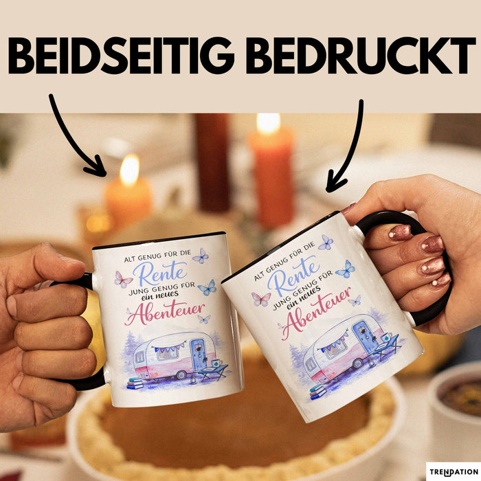 Rentner Pensionär Sarkasmus Tasse Geschenk Lustige Geschenkidee Spruch Alt Genug Für Die Rente Trendation
