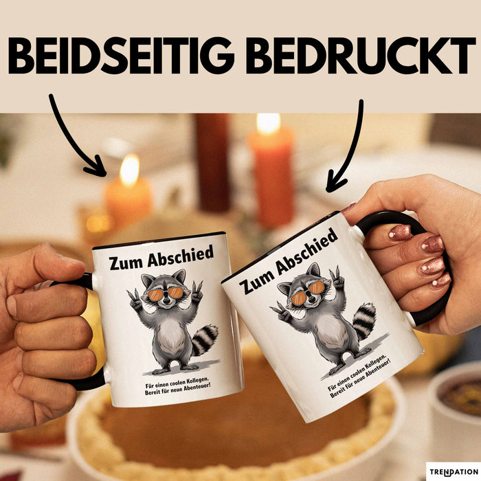 Büroarbeit Kollege Abschied Tasse Geschenk Lustige Geschenkidee Spruch Zum Abschied Für Einen Coolen Kollegen Trendation