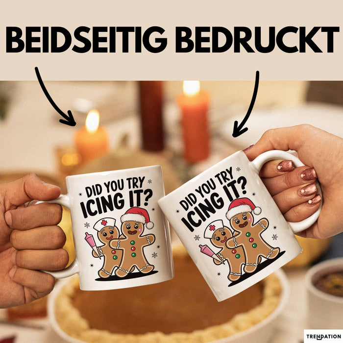 Sarkastische Weihnachtsfeier Tasse Geschenk Lustige Geschenkidee Spruch Hast Du Versucht Es Zu Kühlen Weiß Trendation