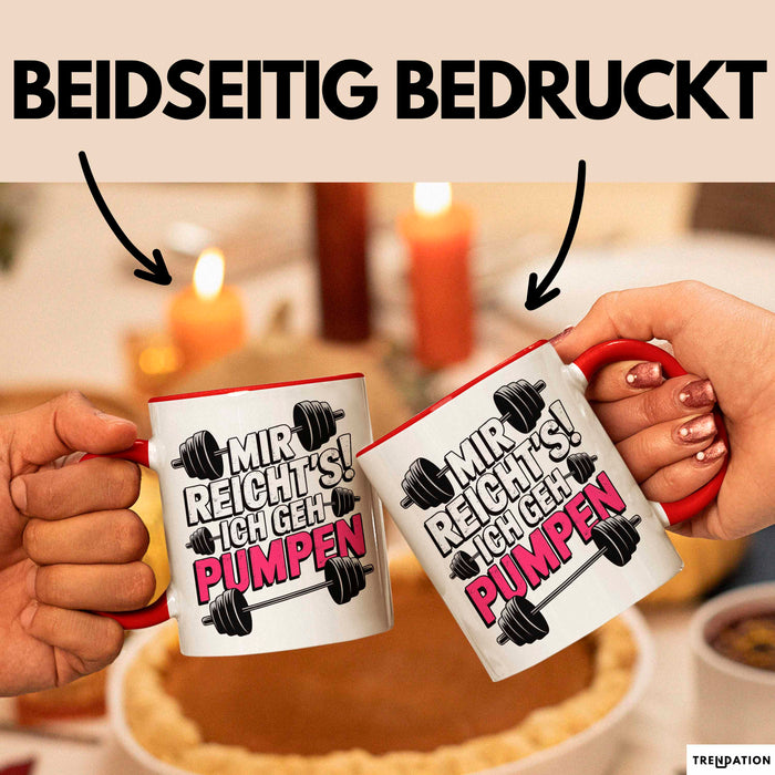 Gewichtheben Tasse Geschenk Ich gehe Gewichte heben Geschenkidee Lustig Rot Trendation