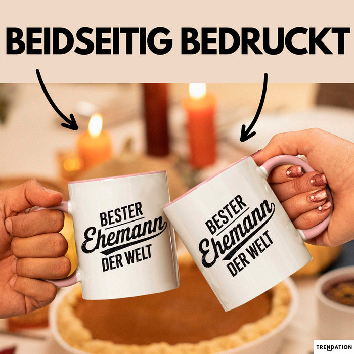 Guter Ehemann Verheiratete Männer Jungen Tasse Becher Geschenk Lustige Geschenkidee Spruch Bester Ehemann Der Welt Rosa Trendation