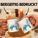 Wolf Tasse Geschenk Heulender Wolf Vögel Mond Silhouetten Geschenkidee Lustig Rot Trendation