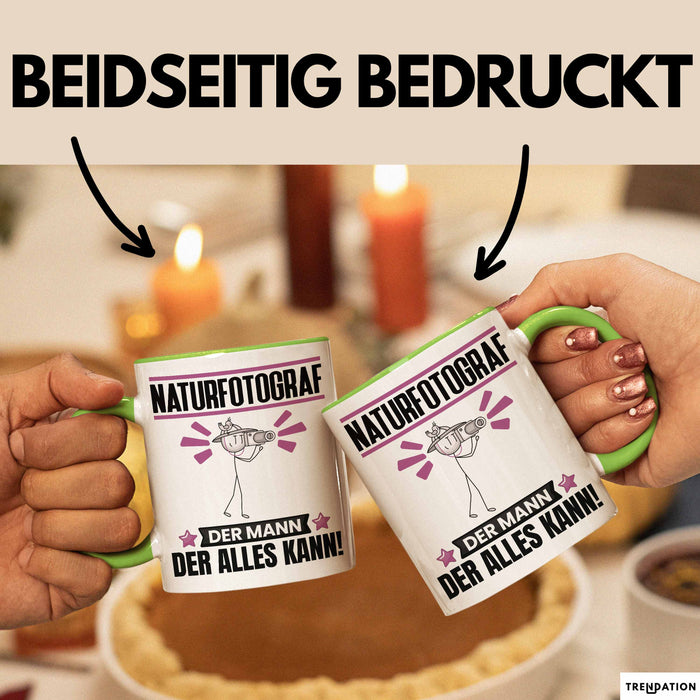 Naturfotograf Tasse Geschenk für Naturfotograf Der Mann Der Alles Kann Geschenkidee zum Geburtstag Grün Trendation