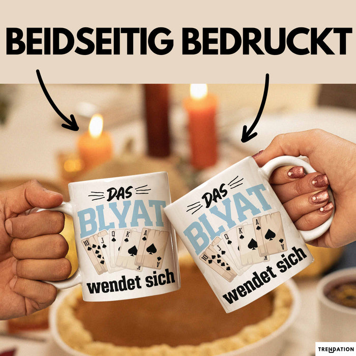 Poker Tasse Geschenk Das Blyat Wendet Sich Spruch Geschenkidee Weiß Trendation
