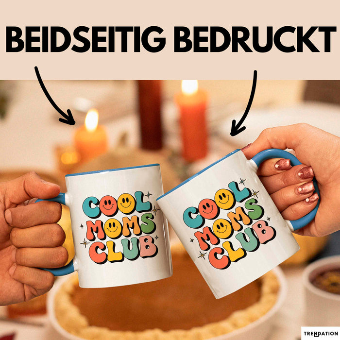 Mama Muttertag Tasse Becher Geschenk Lustige Geschenkidee Spruch Cooler Moms Club Blau Trendation