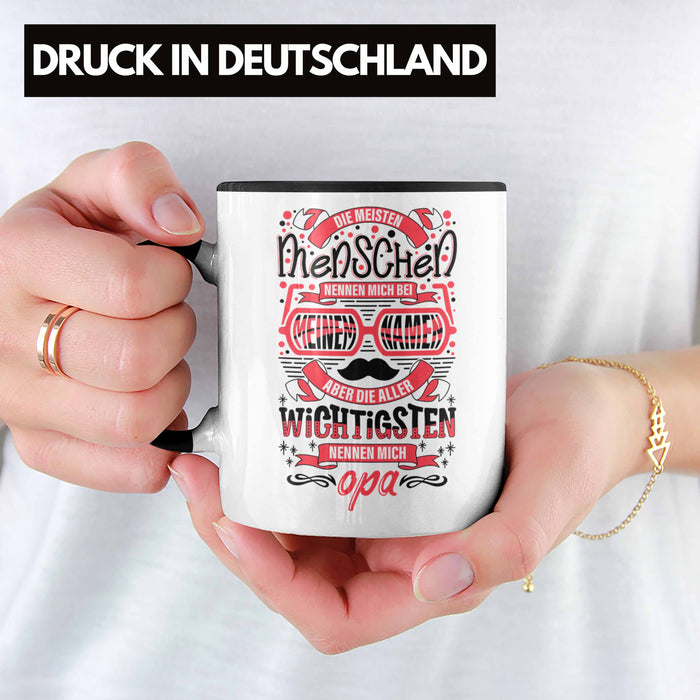 Opa Tasse Geschenk von Enkel Enkelin Bester Opa Der Welt Tasse Geschenkidee Bester Opa Der Welt Schwarz Trendation