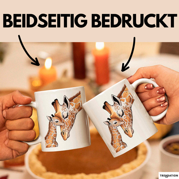 Giraffenmama Tasse Geschenk Lustige Geschenkidee Spruch Weiß Trendation