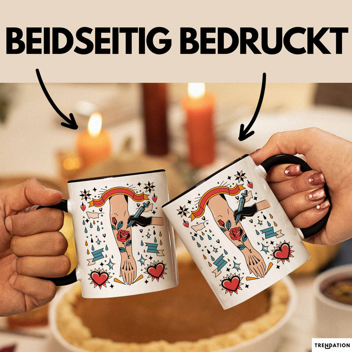 Tätowierer Tasse Geschenk Lustige Geschenkidee Spruch Für Tattoo Künstler Trendation