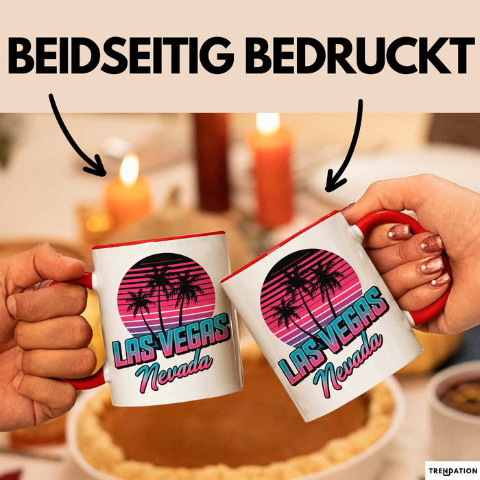 Las Vegas Nevada USA Tasse Geschenk Lustige Geschenkidee Spruch Rot Trendation