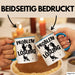 Angler Tasse Geschenk für Fischer Angler Männer Geschenkidee Problem und Lösung Angeln Blau Trendation