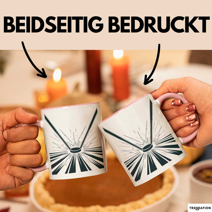 Eishockey Spieler Tasse Geschenk Lustige Geschenkidee Spruch Für Eisbahn Krieger Rosa Trendation