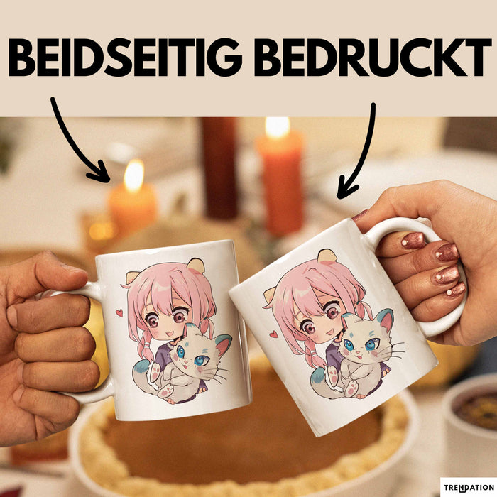 Anime Tasse Geschenk Grafik Weiß Trendation