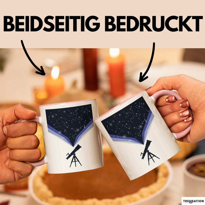 Astronomie Liebhaber Tasse Geschenk Lustige Geschenkidee Spruch Für Sternen Gucker Rosa Trendation