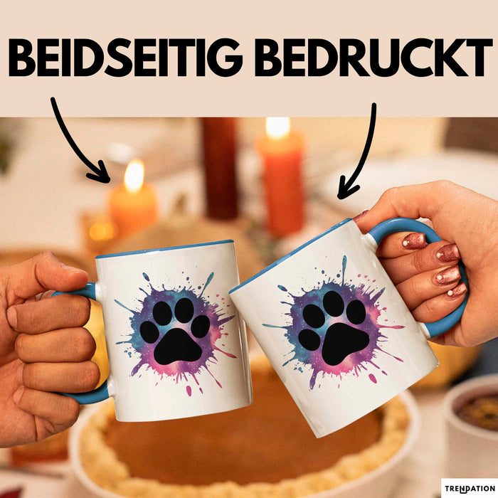 Hund Tierliebhaber Tasse Geschenk Lustige Geschenkidee Spruch Blau Trendation