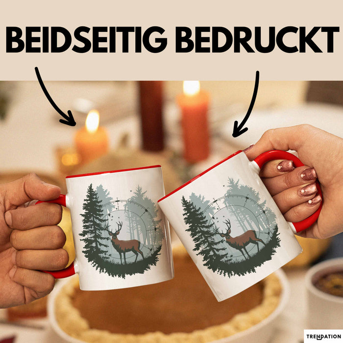 Jäger Tasse Geschenkidee für Jagdliebhaber Rot Trendation
