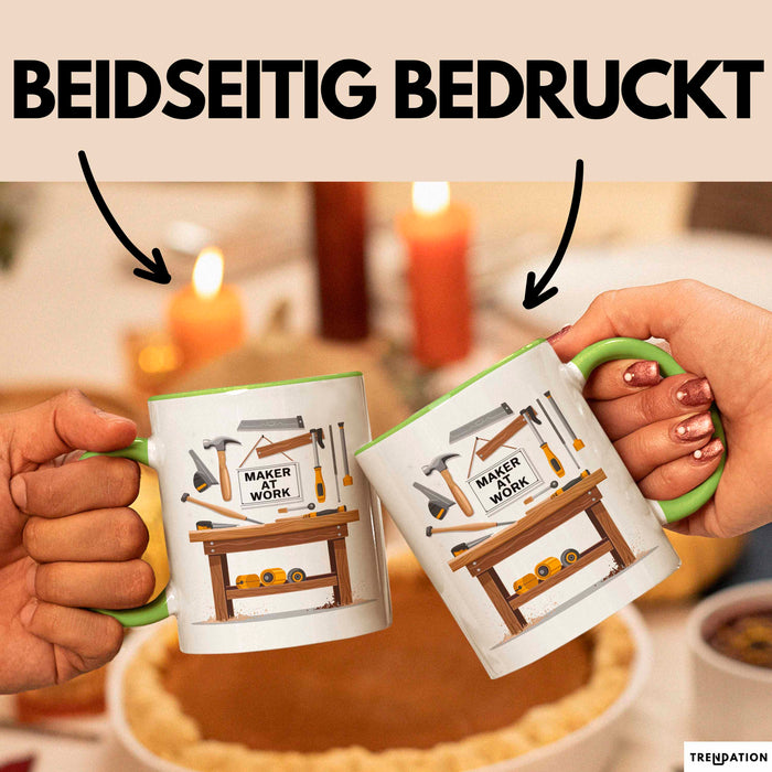 Handwerker Tasse Geschenk Lustige Geschenkidee Spruch Für Macher Grün Trendation