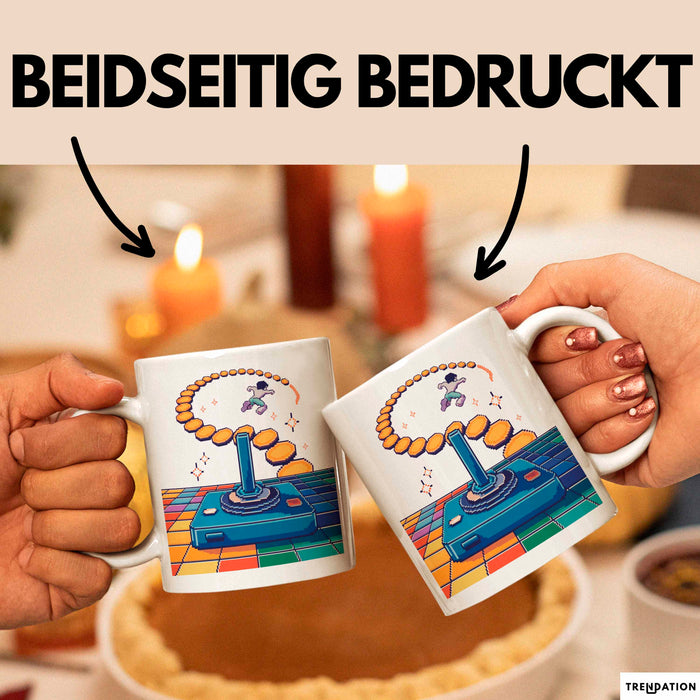 Retro Gamer Tasse Geschenk Lustige Geschenkidee Spruch Für Oldschool Spieler Weiß Trendation
