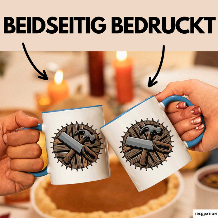 Zimmerer Tasse Geschenkidee Holzverarbeitung Experte Geschenkidee Lustig Blau Trendation
