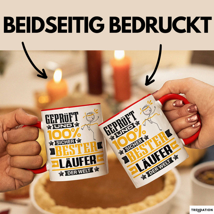 Läufer Geschenk Lustiger Spruch für Läufer Geschenkidee Bester Läufer Der Welt Rot Trendation