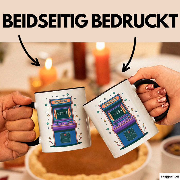 Arcade Enthusiast Tasse Geschenk Lustige Geschenkidee Spruch Für Highscore Jäger Trendation
