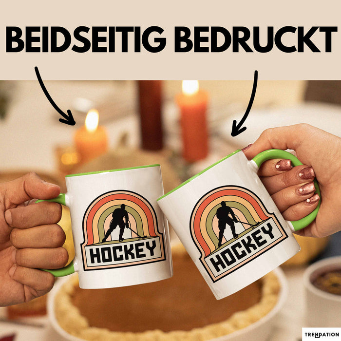 Hockeyspieler Spiel Sport Tasse Geschenk Lustige Geschenkidee Spruch Grün Trendation