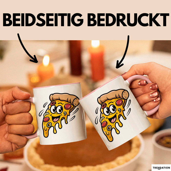 Pizzaliebhaber Tasse Geschenkidee für Pizza Slice Süchtige Rosa Trendation