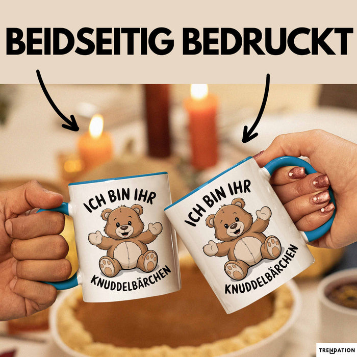 Teddybär Valentinstag Tasse Geschenk Kuscheliger kleiner Bär Blau Trendation