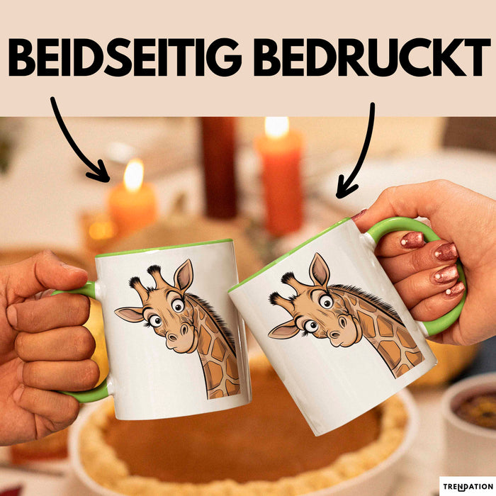 Sarkastische Giraffe Tasse Geschenk Lustige Geschenkidee Spruch Grün Trendation