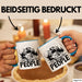 Camping Tasse Geschenk I Eat People Bär Kaffee-Becher Geschenkidee Camper Outdoor Blau Trendation