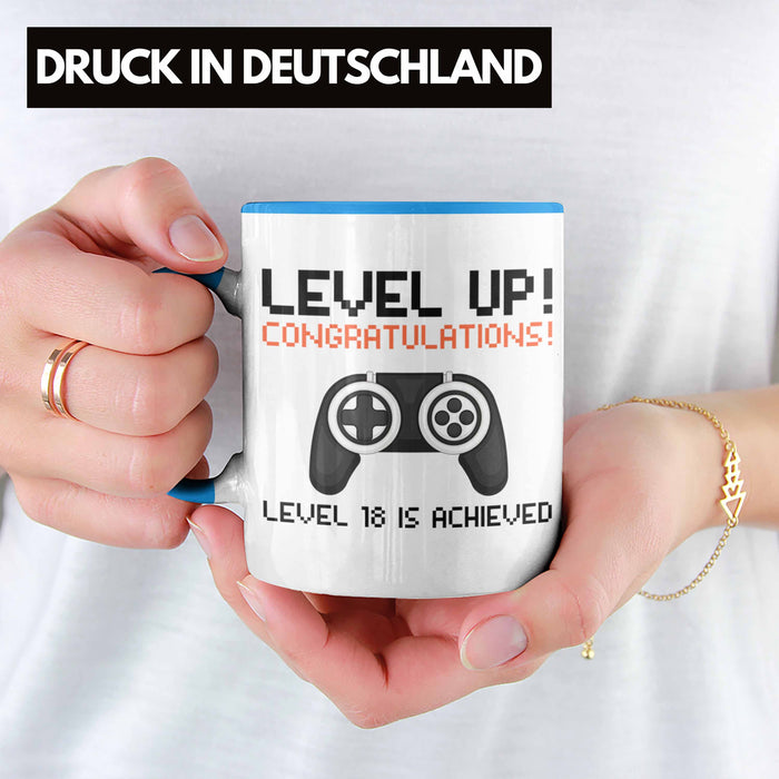 Trendation - 18. Geburtstag Tasse Jungen Jungs Geschenk 18er Geschenkidee 18 Sohn Gamer Trendation